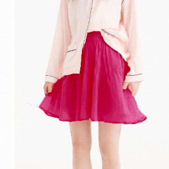 J.Crew Hot Pink Fushia Pleated Crepe Skirt, Size 4 - Picture 1 of 10